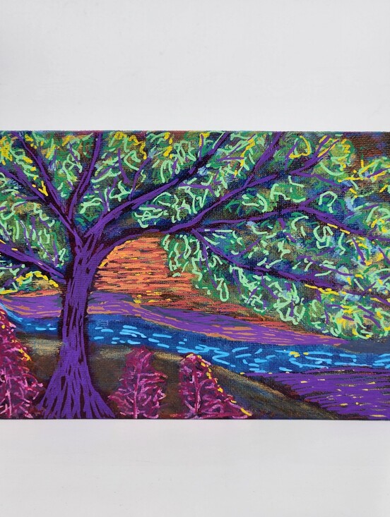 Hand Crafted Other - Wall Art Hand Crafted by Butterfly Rising Designs: Electric Tree